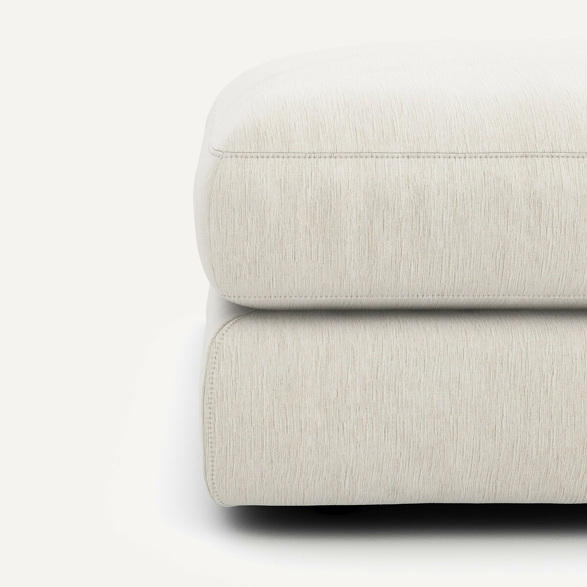 Repose-pieds velours chenille, Skander blanc, AM.PM