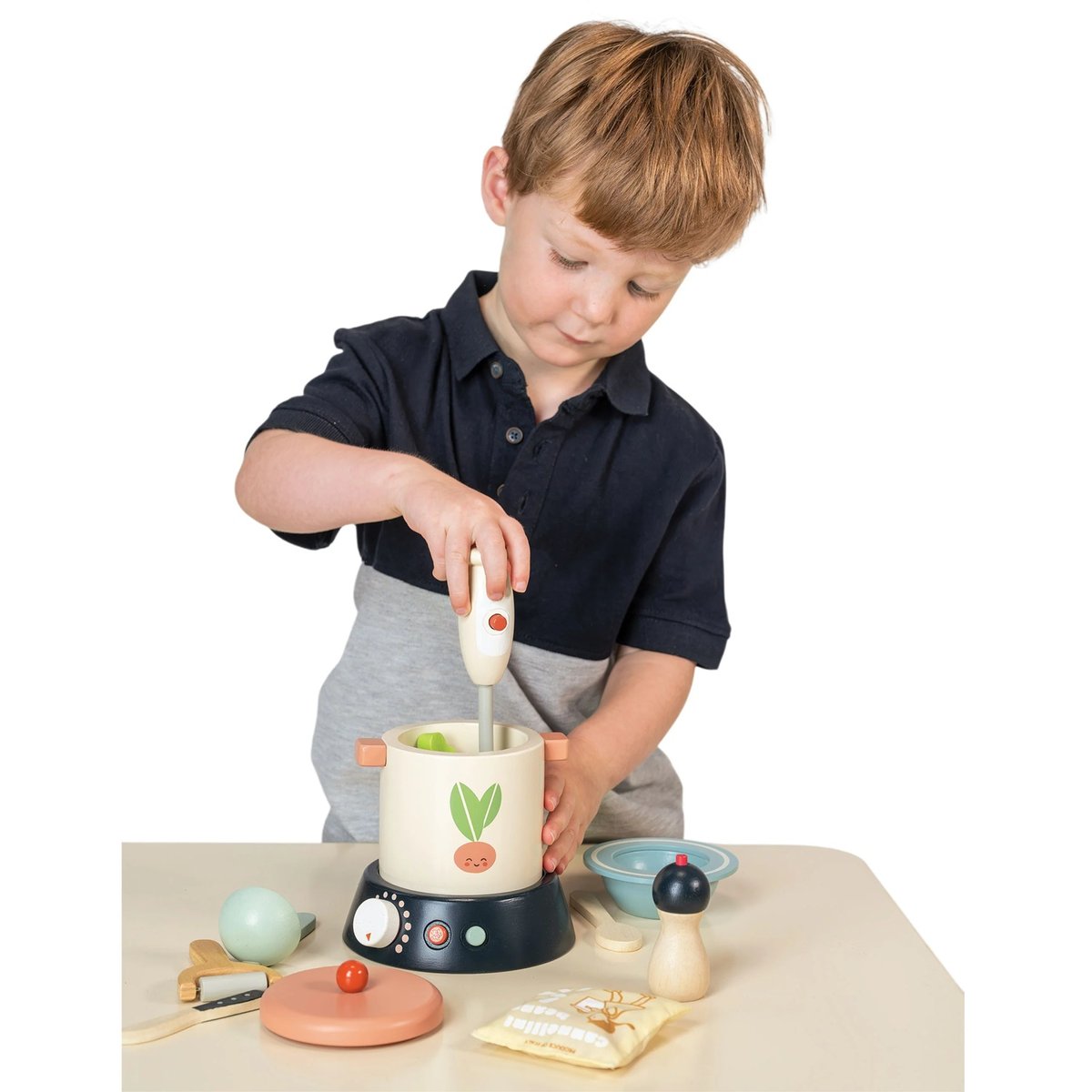 Soupière en bois beige, TENDER LEAF TOYS