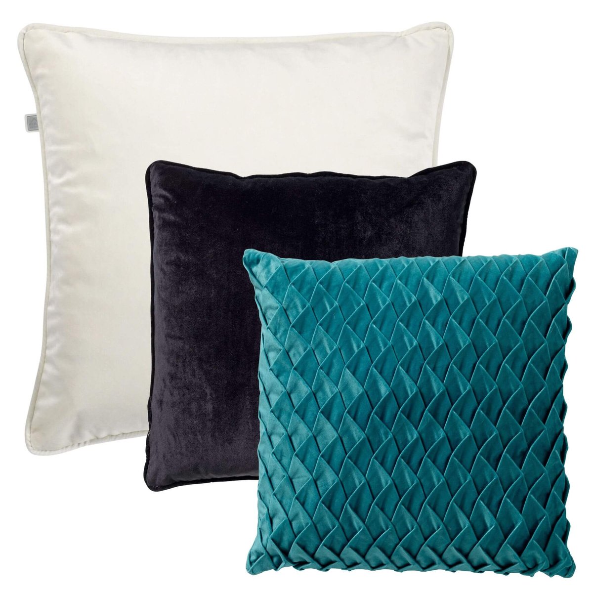 Coussins Finn (Lot de 3) bleu, DUTCH DECOR
