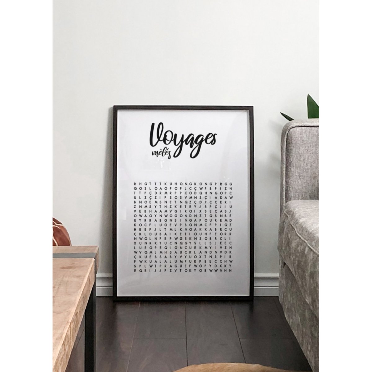 Affiche Voyages Mêlés blanc, L'AFFICHERIE
