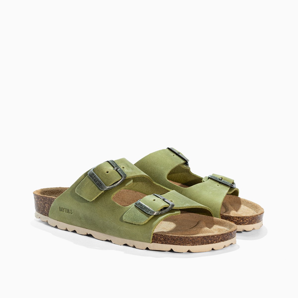 Sandales en cuir ATLAS green, BAYTON