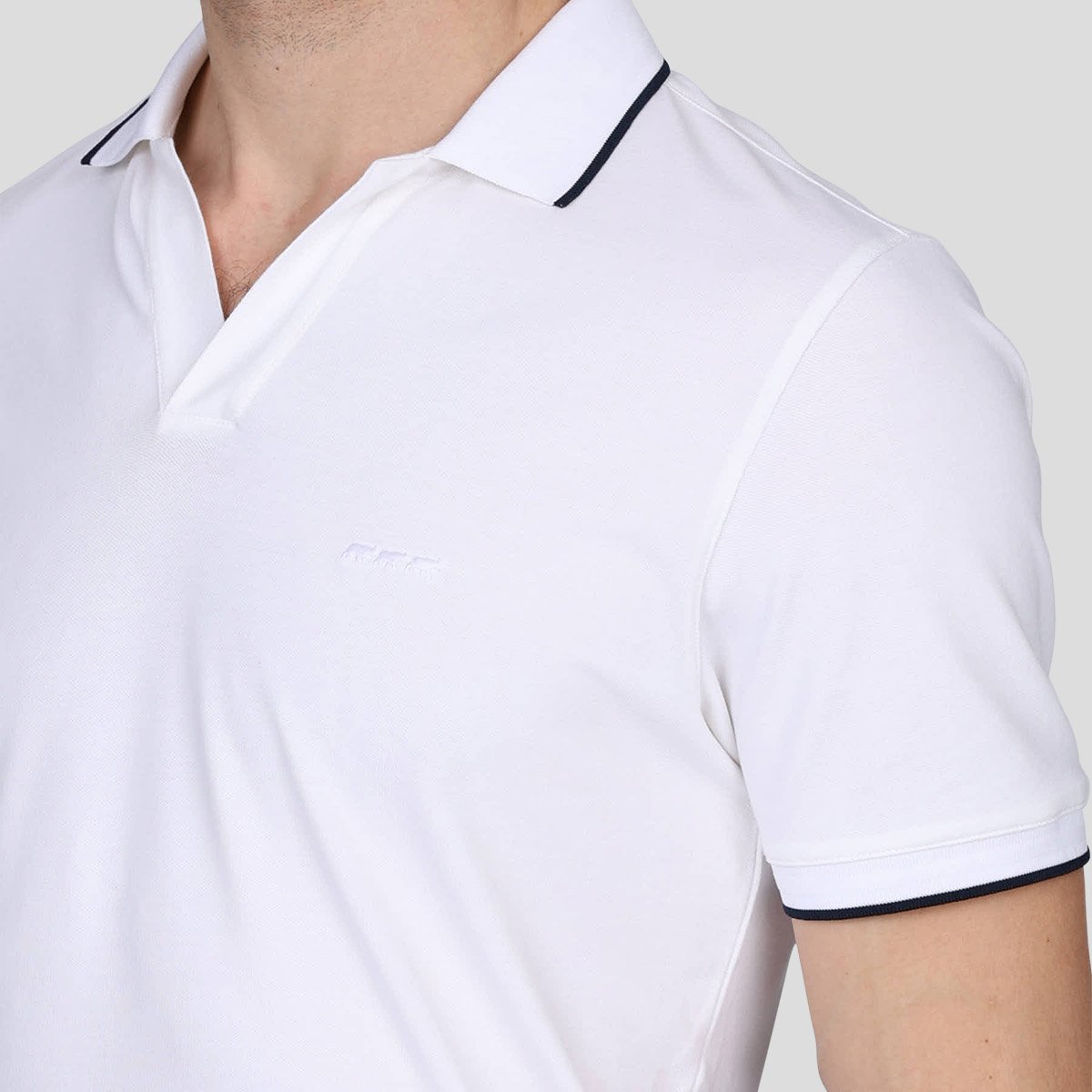 Polo sans boutons blanc, MISE AU GREEN
