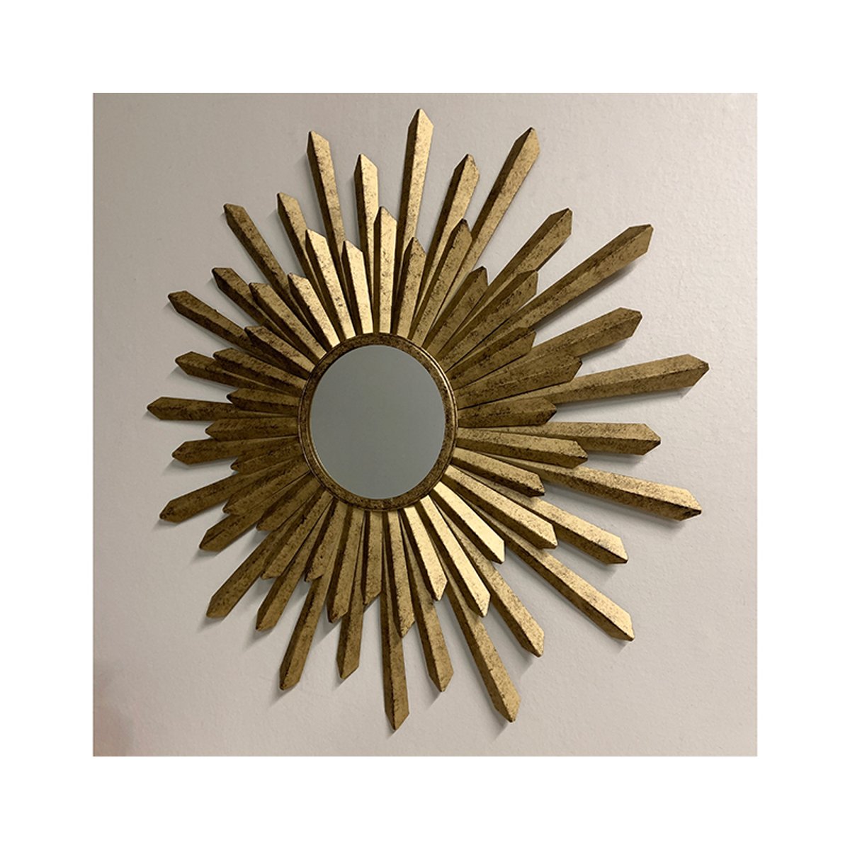 Miroir soleil métal 76cm or, EMDE