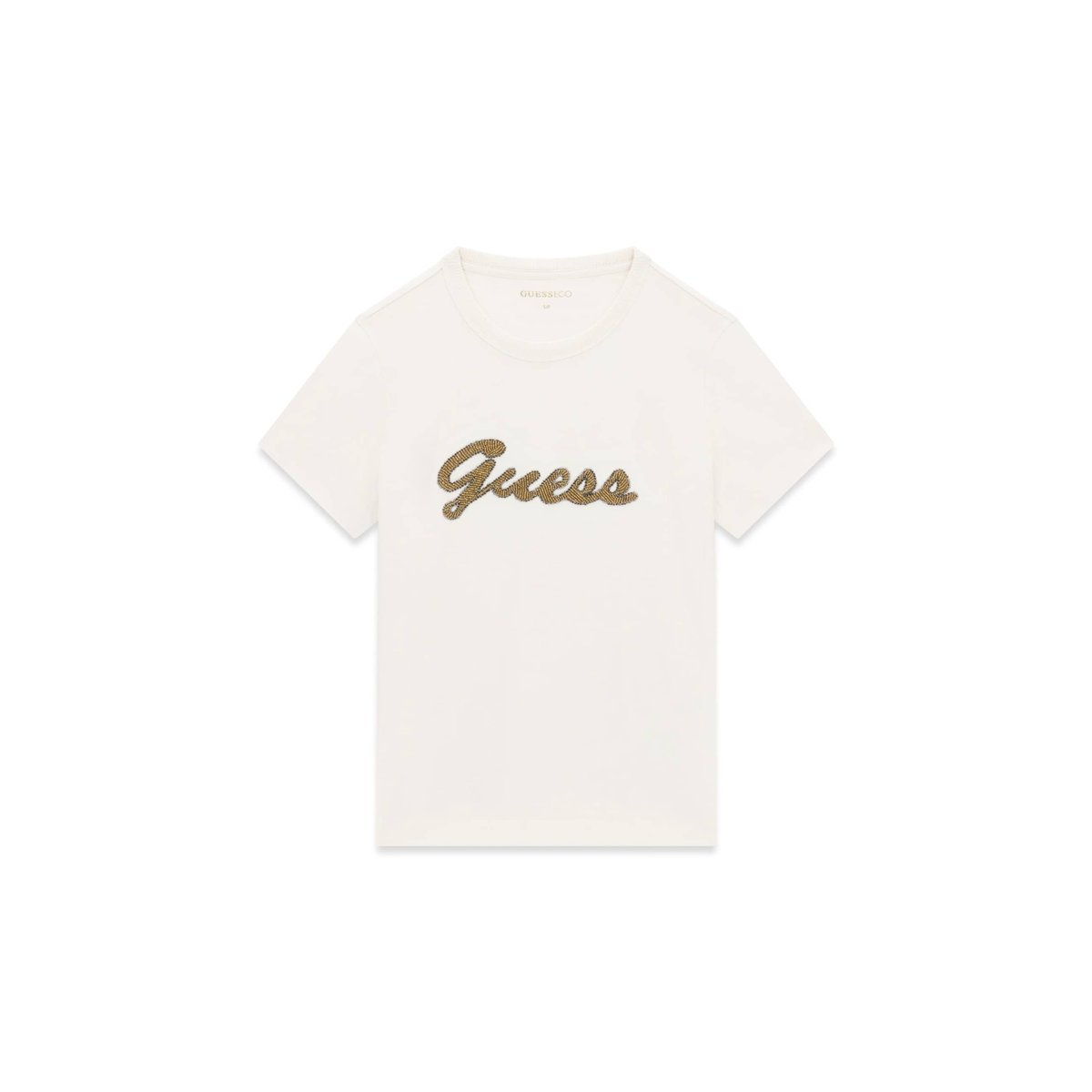T-Shirt Avec Logo En Perles crème, GUESS