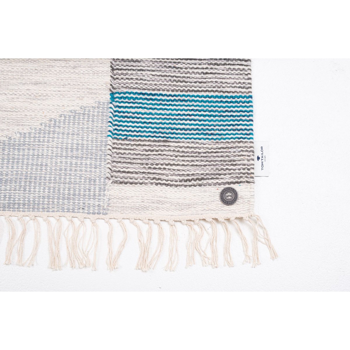 Tapis salon tissé main réversible - VINTAGE turquoise multicolore, TOM TAILOR