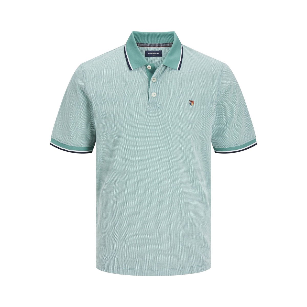 Polo droit maille piquée Jprbluwin verte - bottle green, JACK & JONES