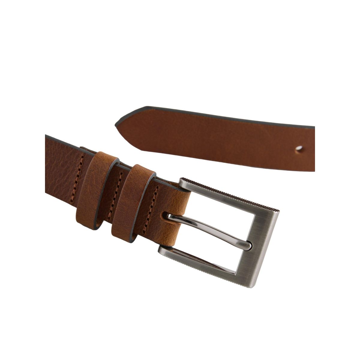 Ceinture en cuir fauve foncé marron, NEXT