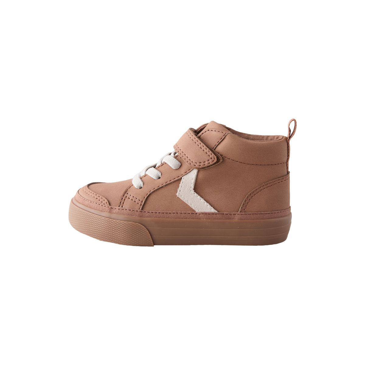 Bottines à chevrons avec scratch et lacets marron fauve, NEXT