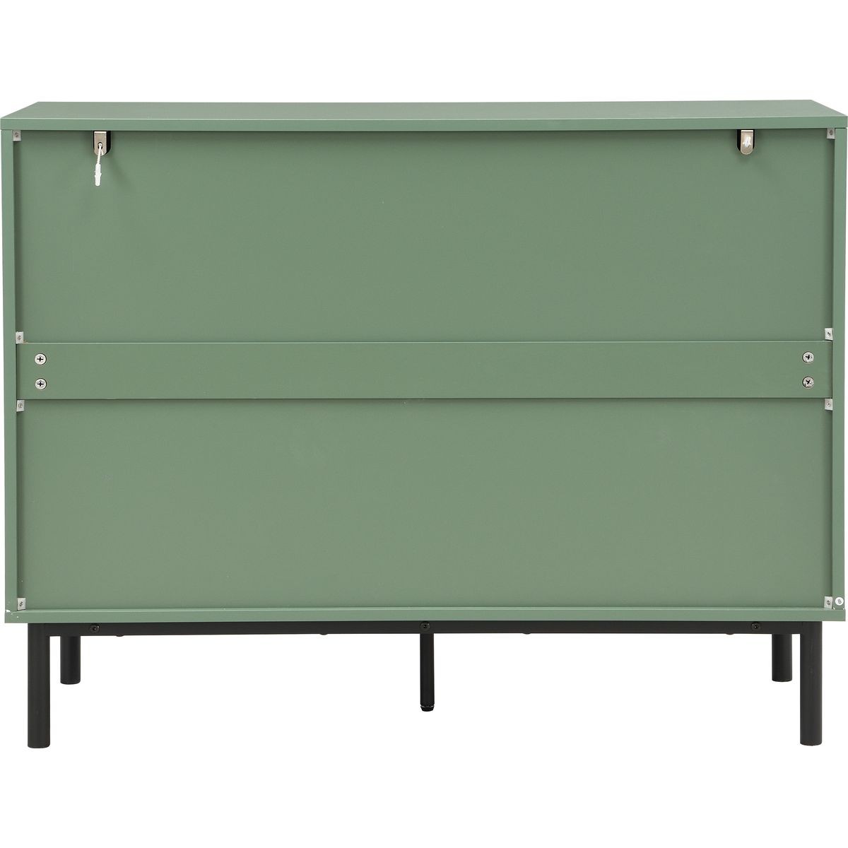 Commode 3 tiroirs en cannage - LUMA vert, HOMIFAB