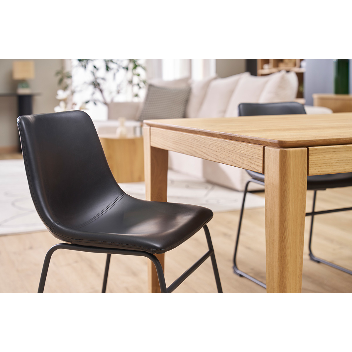 Chaises industrielles noires (lot de 2) NEW ROCK noir, MILIBOO