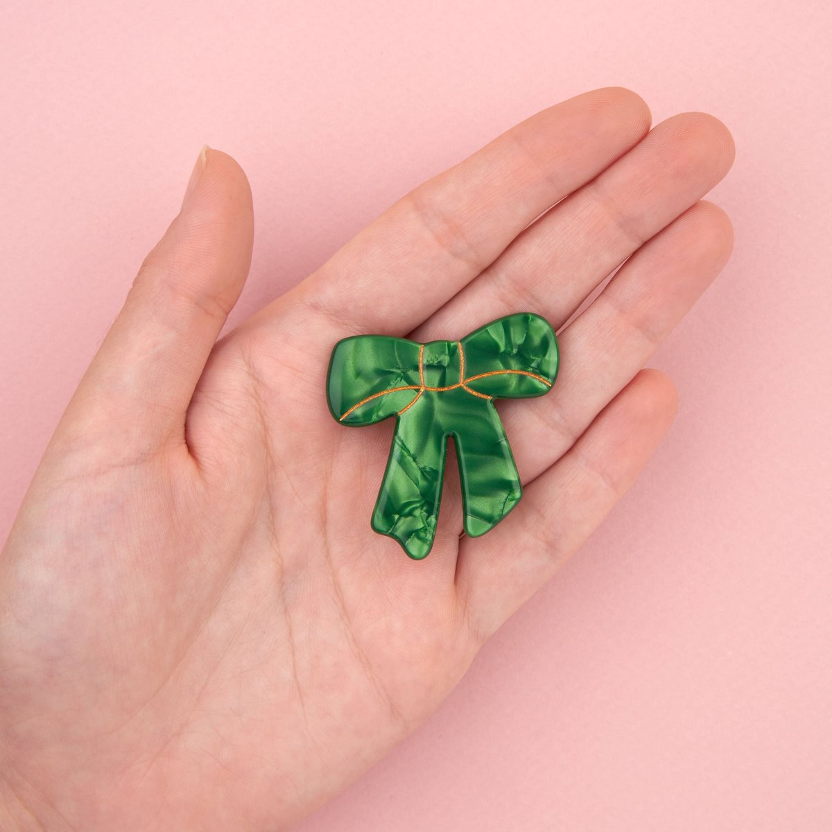Barrette NŒUD VERT vert, COUCOU SUZETTE