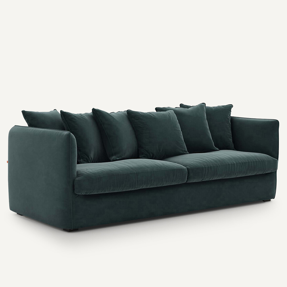 Canapé 3, 4 ou 5 places, en velours, Neo Chiquito vert cèdre, AM.PM