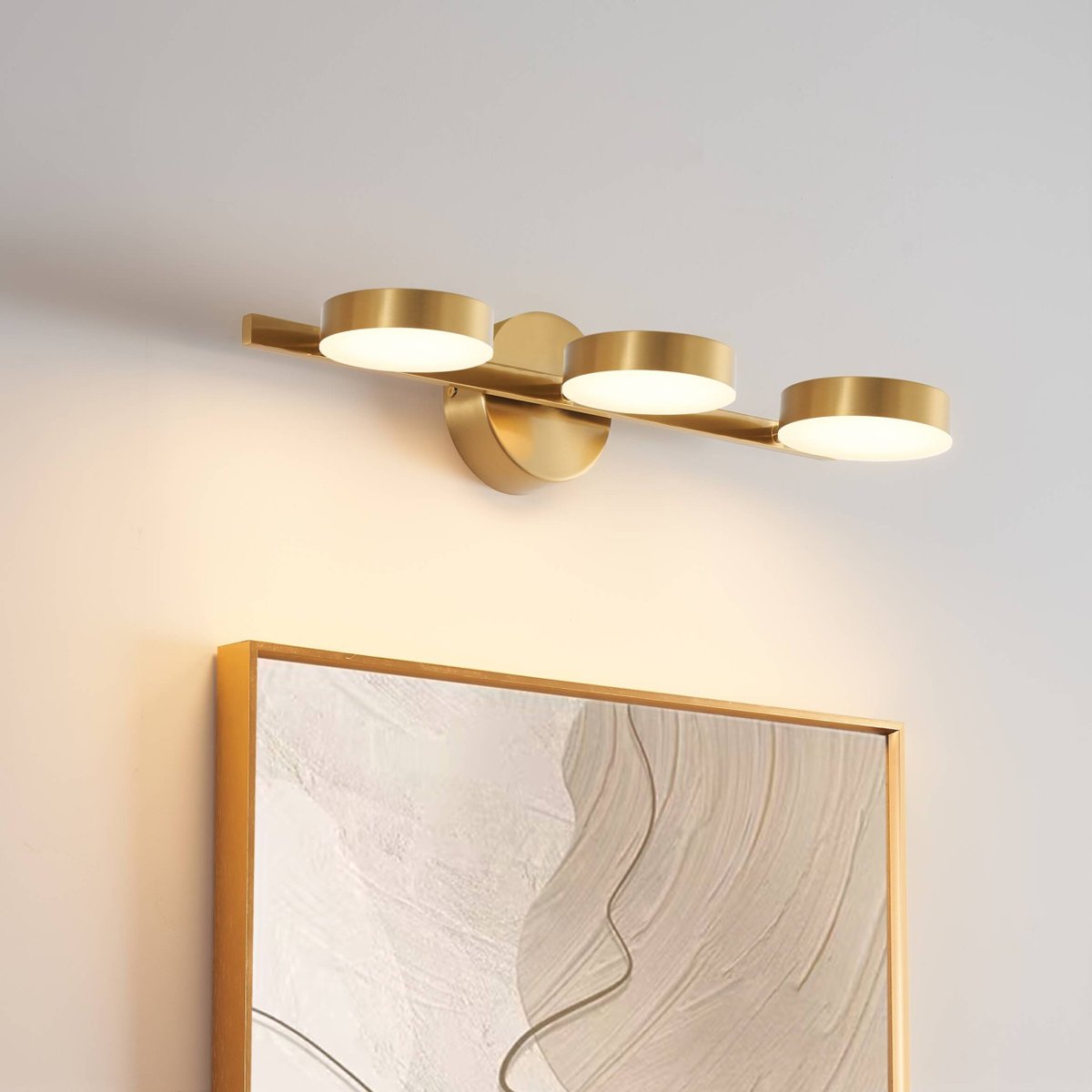 Applique LED miroir pivotante - SYLORIA laiton et blanc, KOSILUM