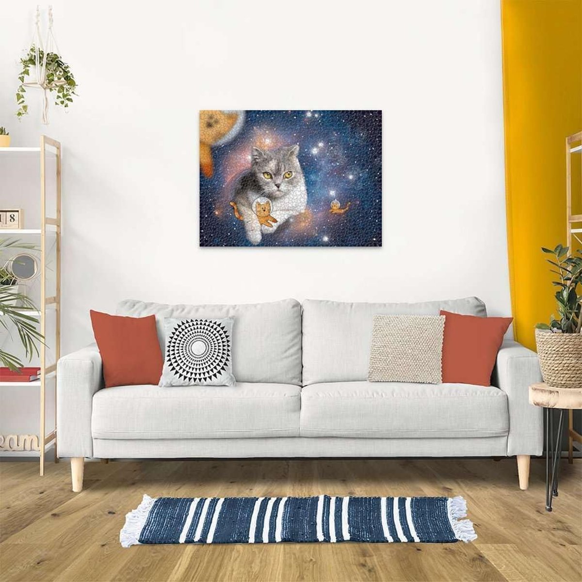 Puzzle - Chats volant dans l'espace multicolore, RAVENSBURGER