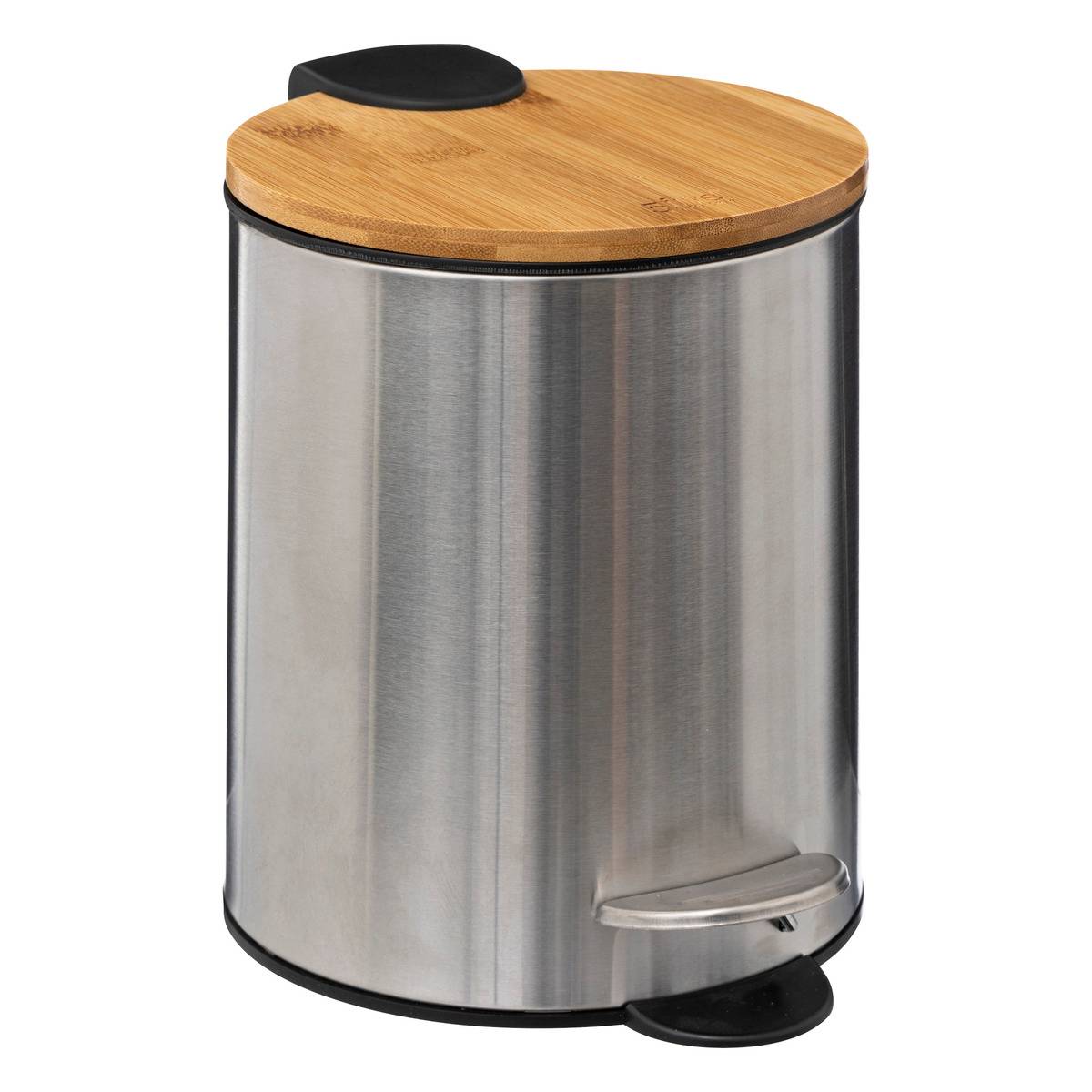 Poubelle salle de bain 3L argent, 5FIVE SIMPLY SMART