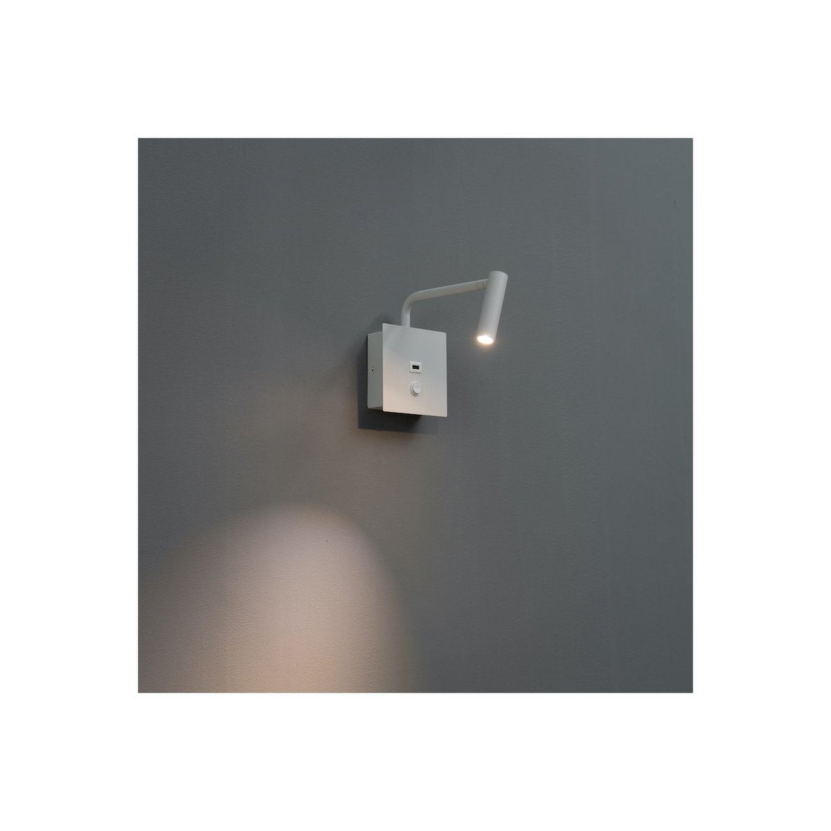 Liseuse murale LED USB intégrée - MIAMI blanc, KOSILUM