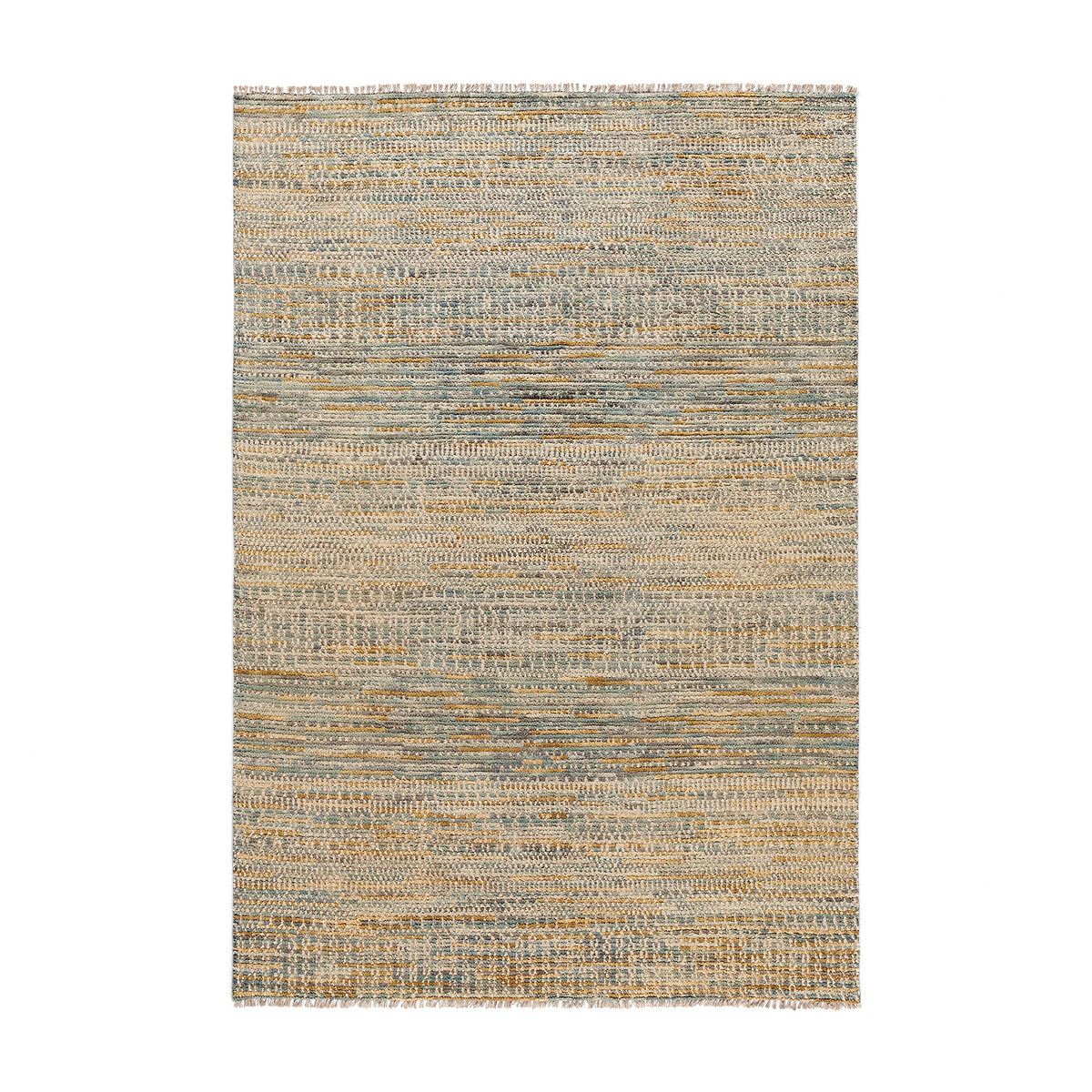 Sarini Knotted Wool and Sari Silk Rug pale green, AM.PM