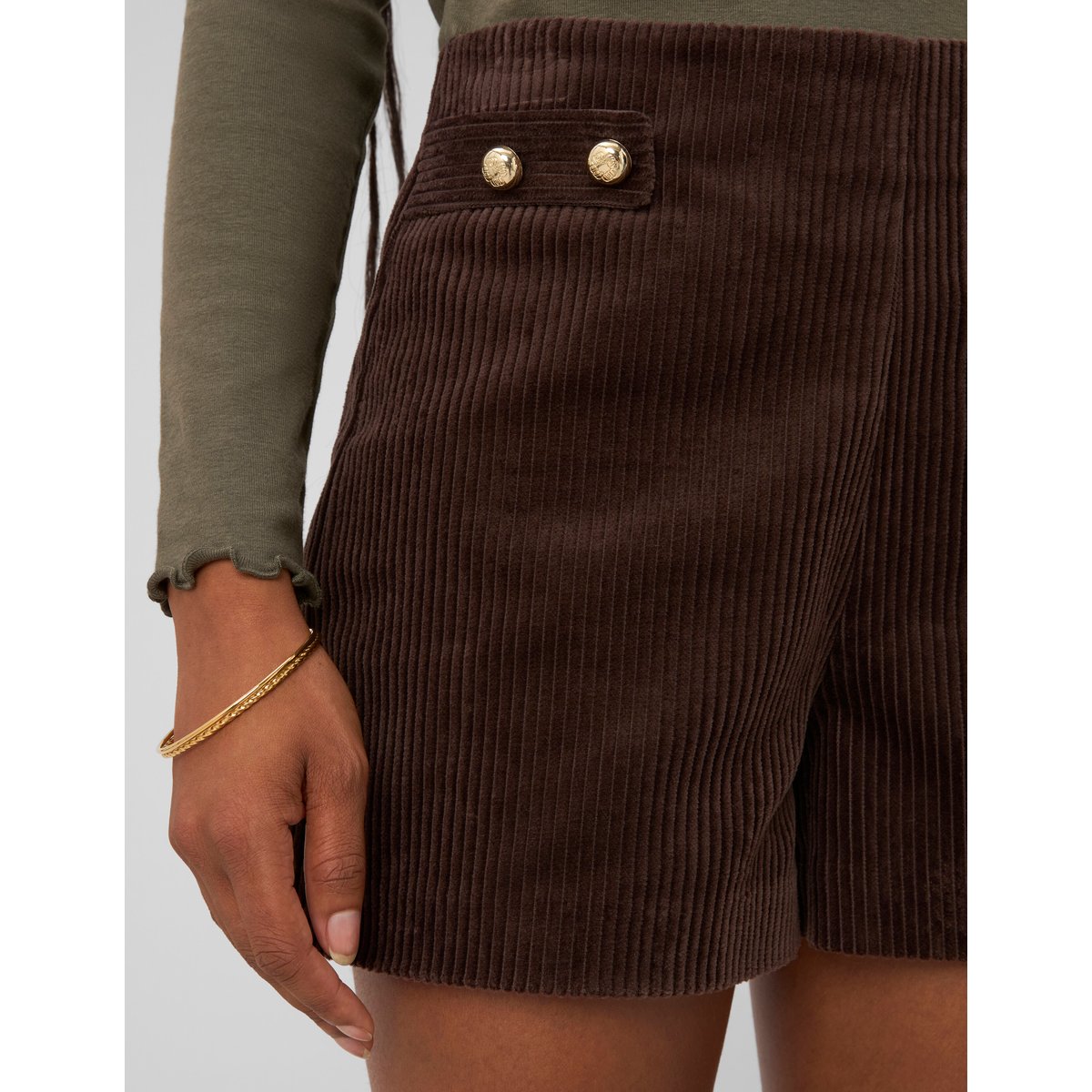 Short en velours marron foncée, BZB