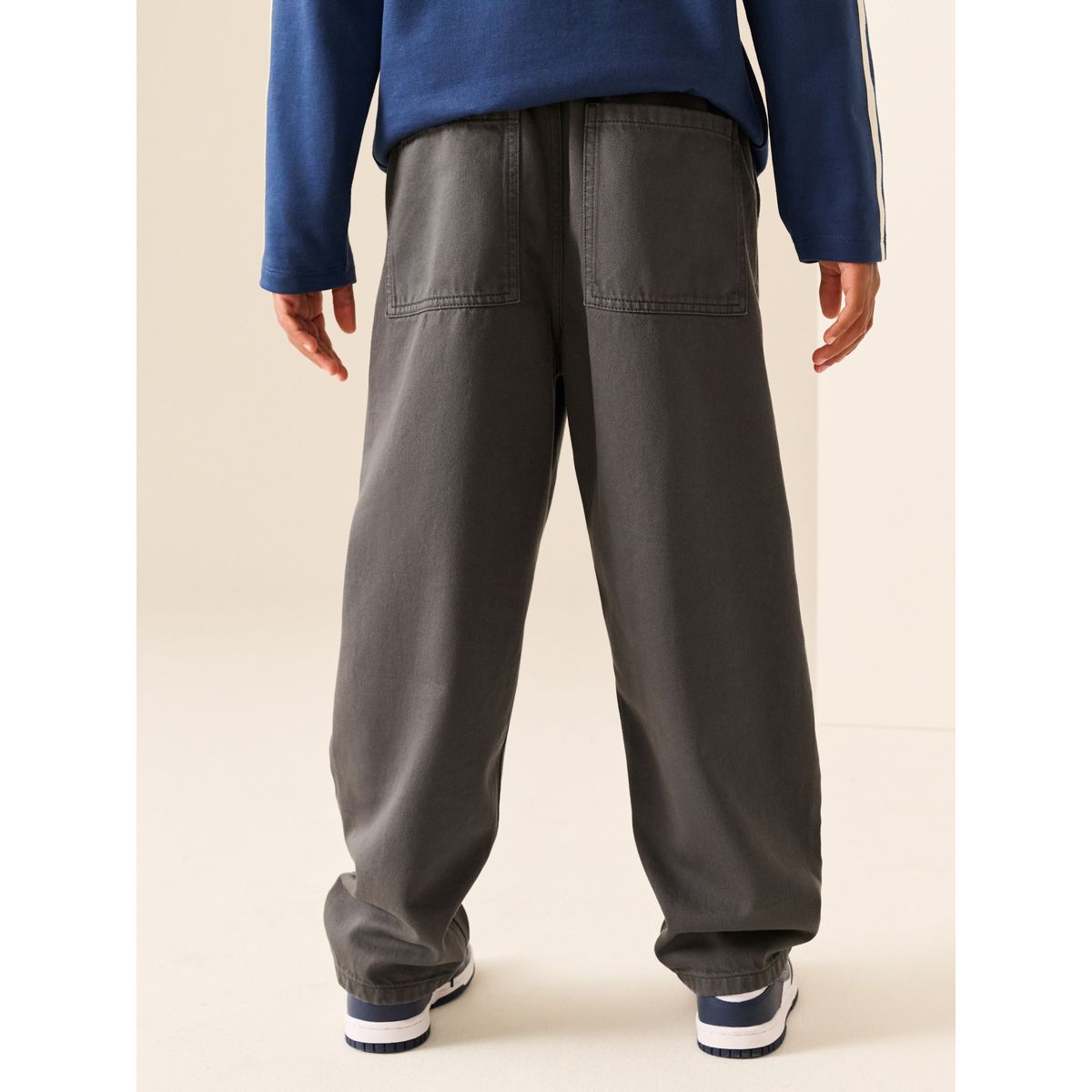 Pantalon bouffant fuselé à enfiler gris anthracite, NEXT