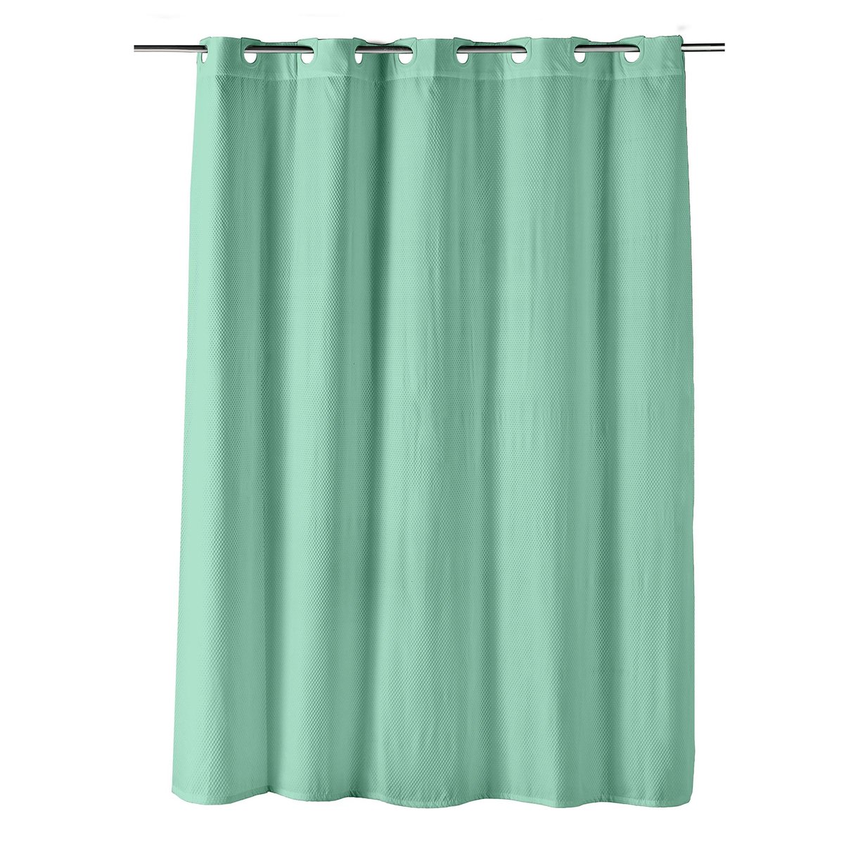 La Redoute Rideau de douche clipsable a motif vert, EDEN