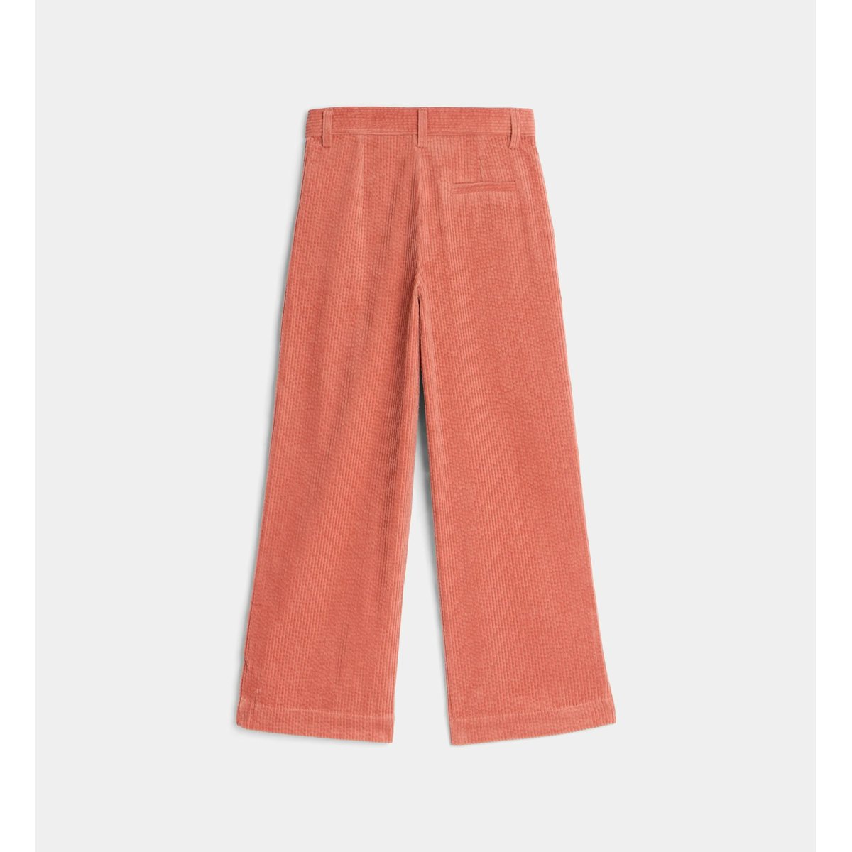 Pantalon large genes en velours milleraies rose moyen, CADET ROUSSELLE
