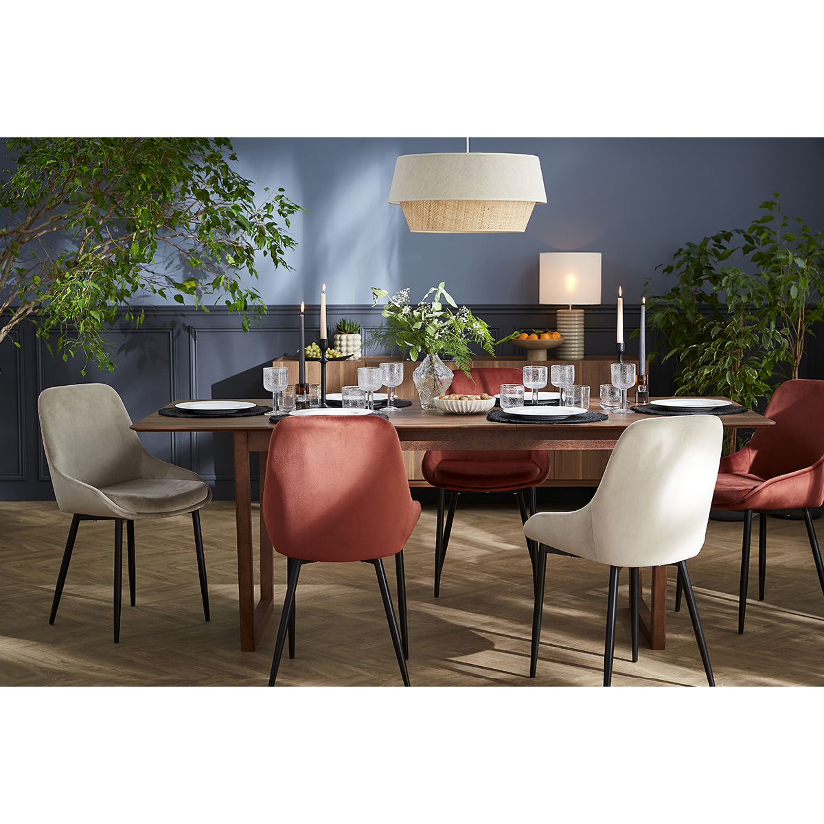 Chaises design pieds métal (lot de 2) HOLO taupe, MILIBOO