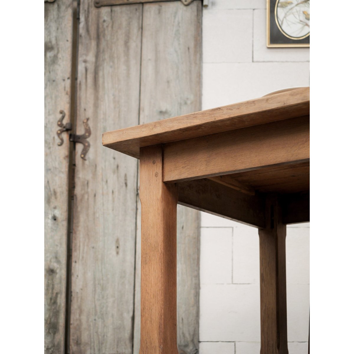Table à manger rectangulaire en bois Romy N°1543 - Bon état bois clair, DEBONGOUT