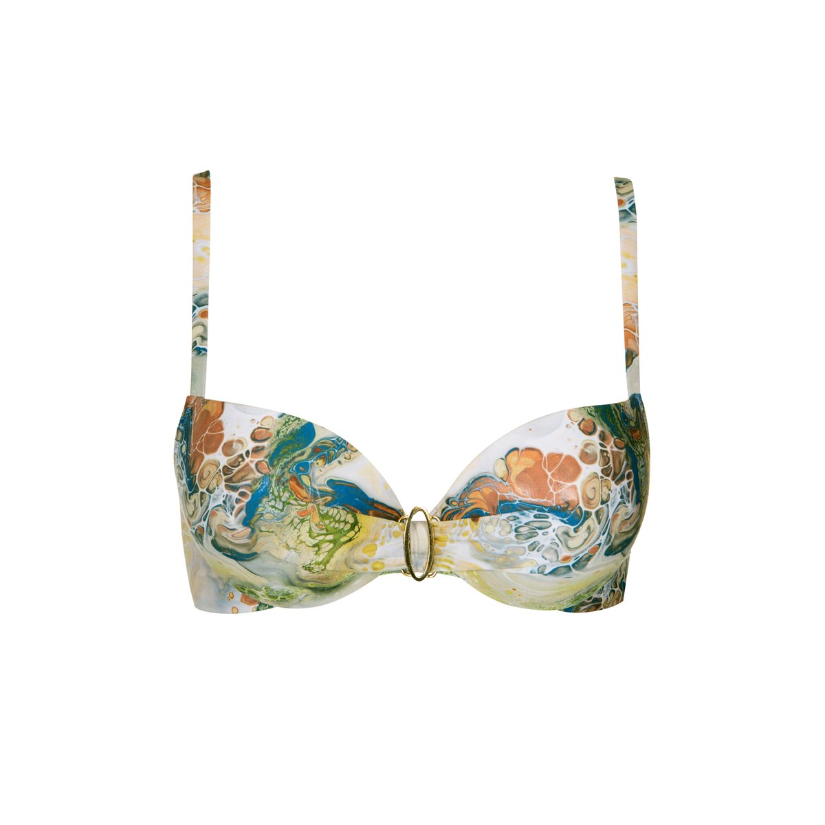 Haut maillot de bain push-up multipositions Indonesia vert, LISCA