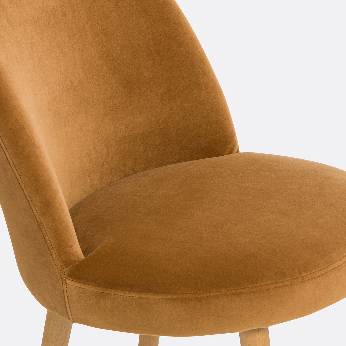 Set van 2 fluwelen stoelen, Inès goudkleur oker, LA REDOUTE INTERIEURS