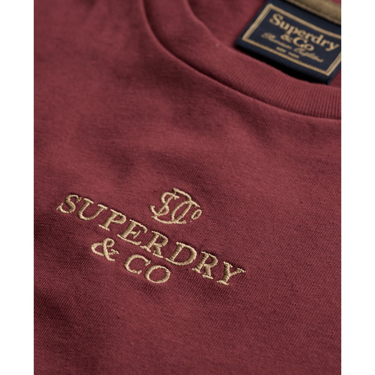 T-shirt Micro Logo rouge porto tawny, SUPERDRY