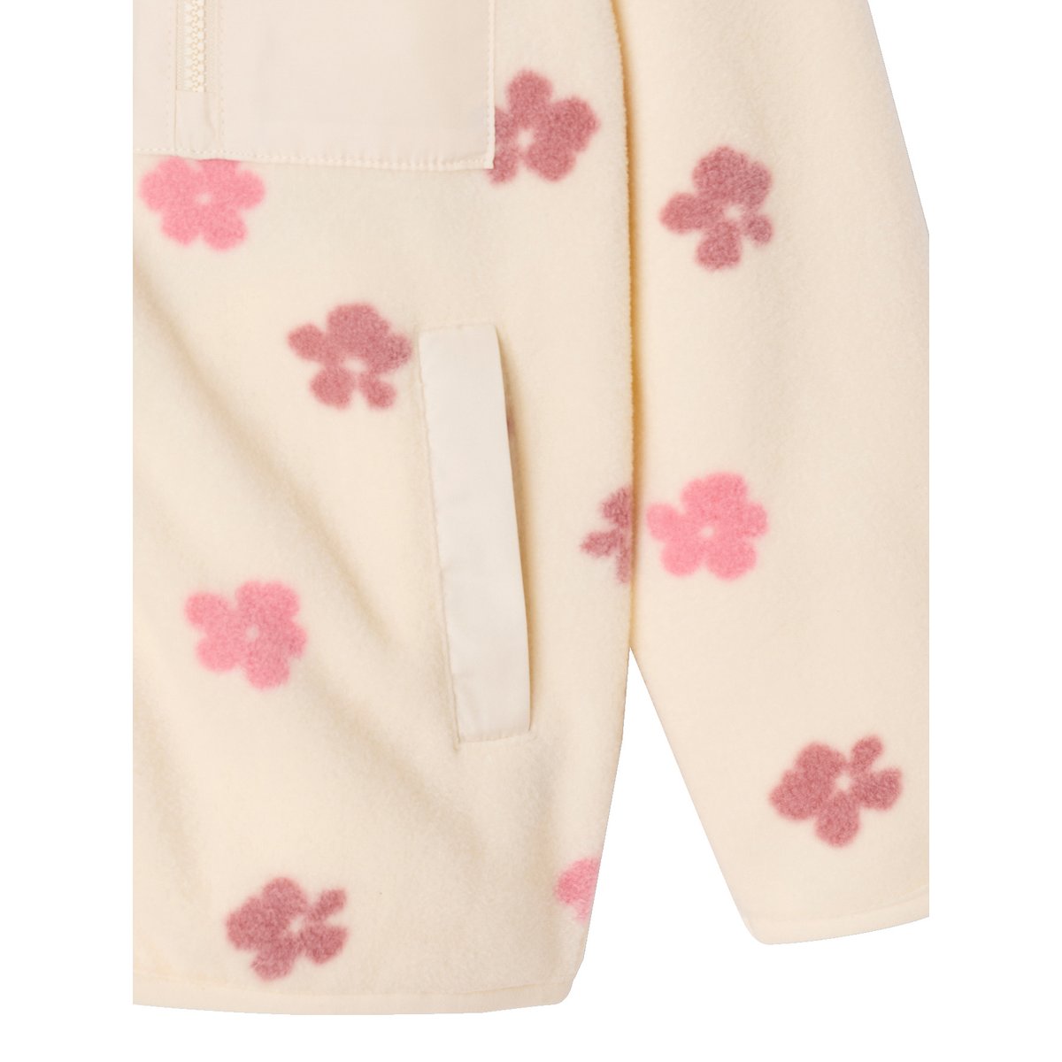 Sweat polaire zippé vanille, VERTBAUDET