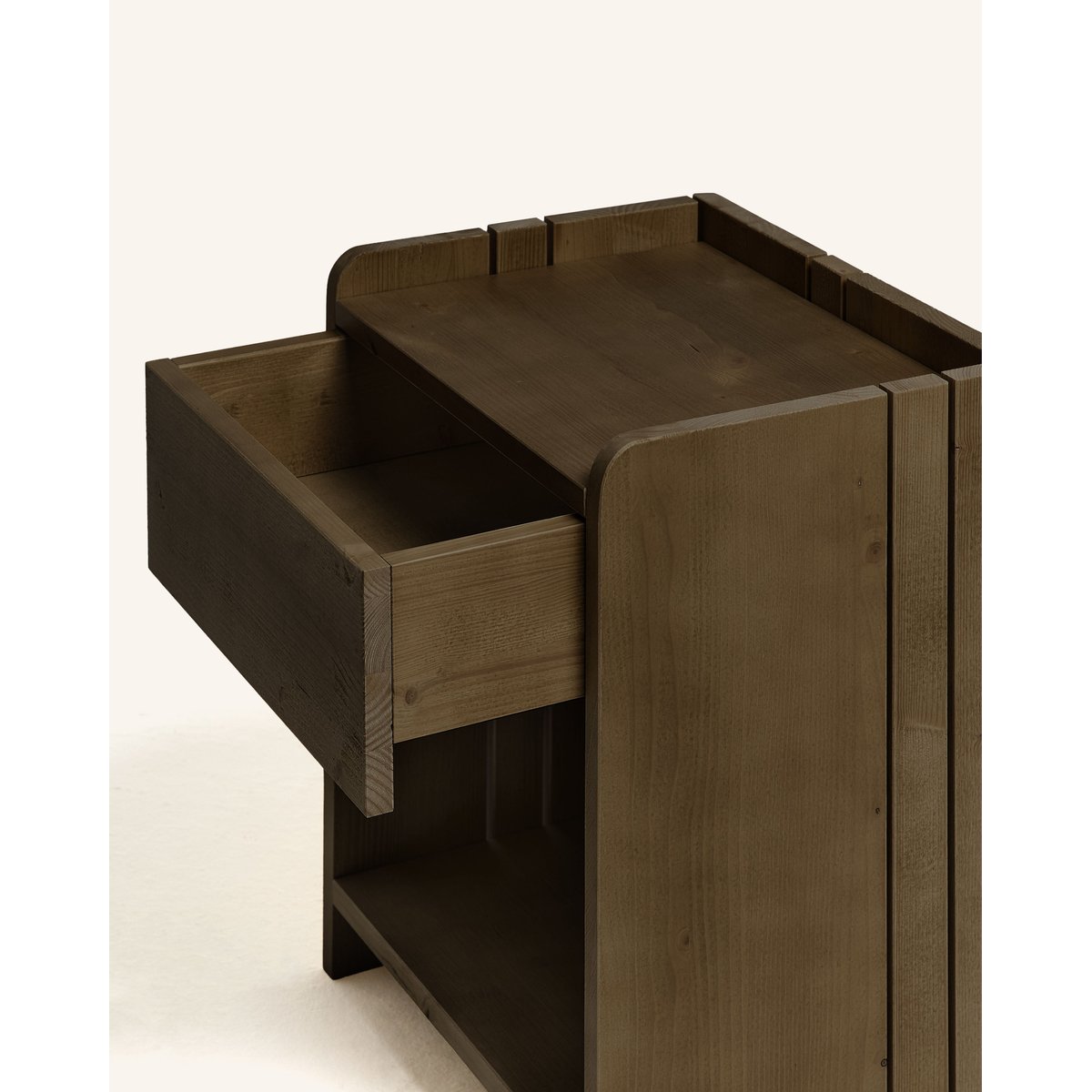 Table de chevet en sapin massif naturel - CAROLE noyer, HANNUN