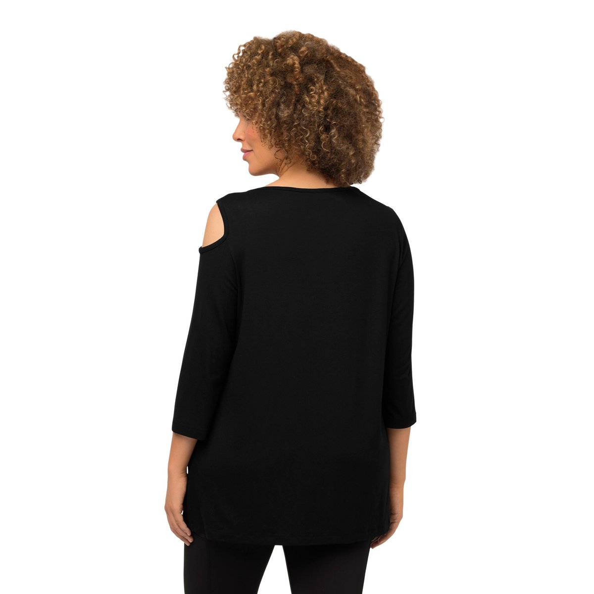 T-shirt avec découpes noir, ULLA POPKEN