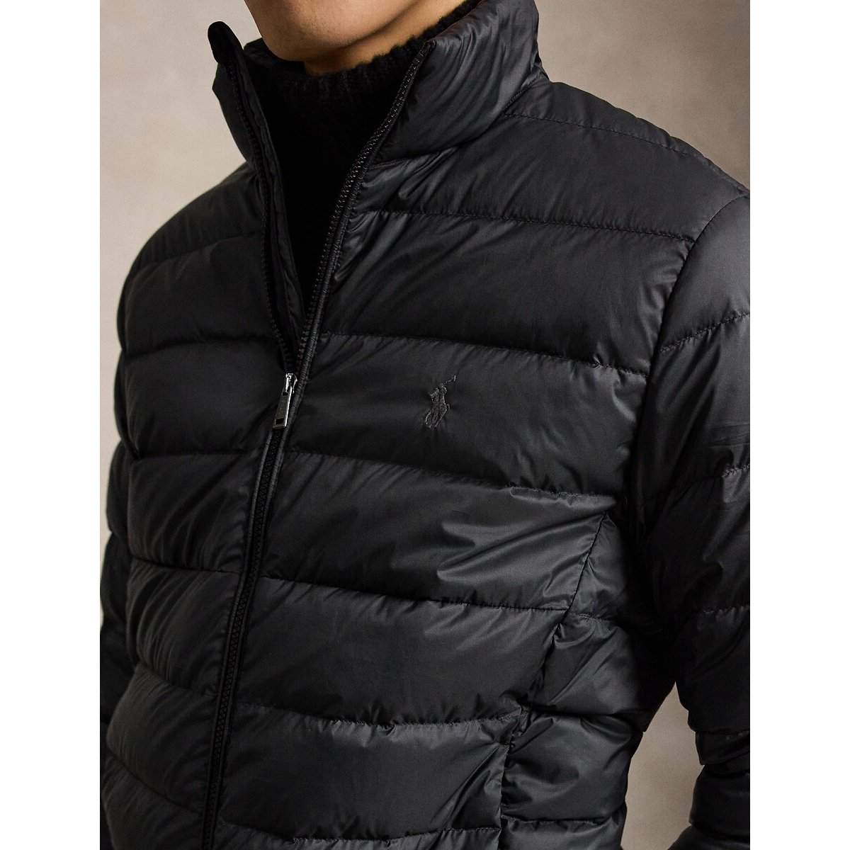 Doudoune col montant noir, POLO RALPH LAUREN