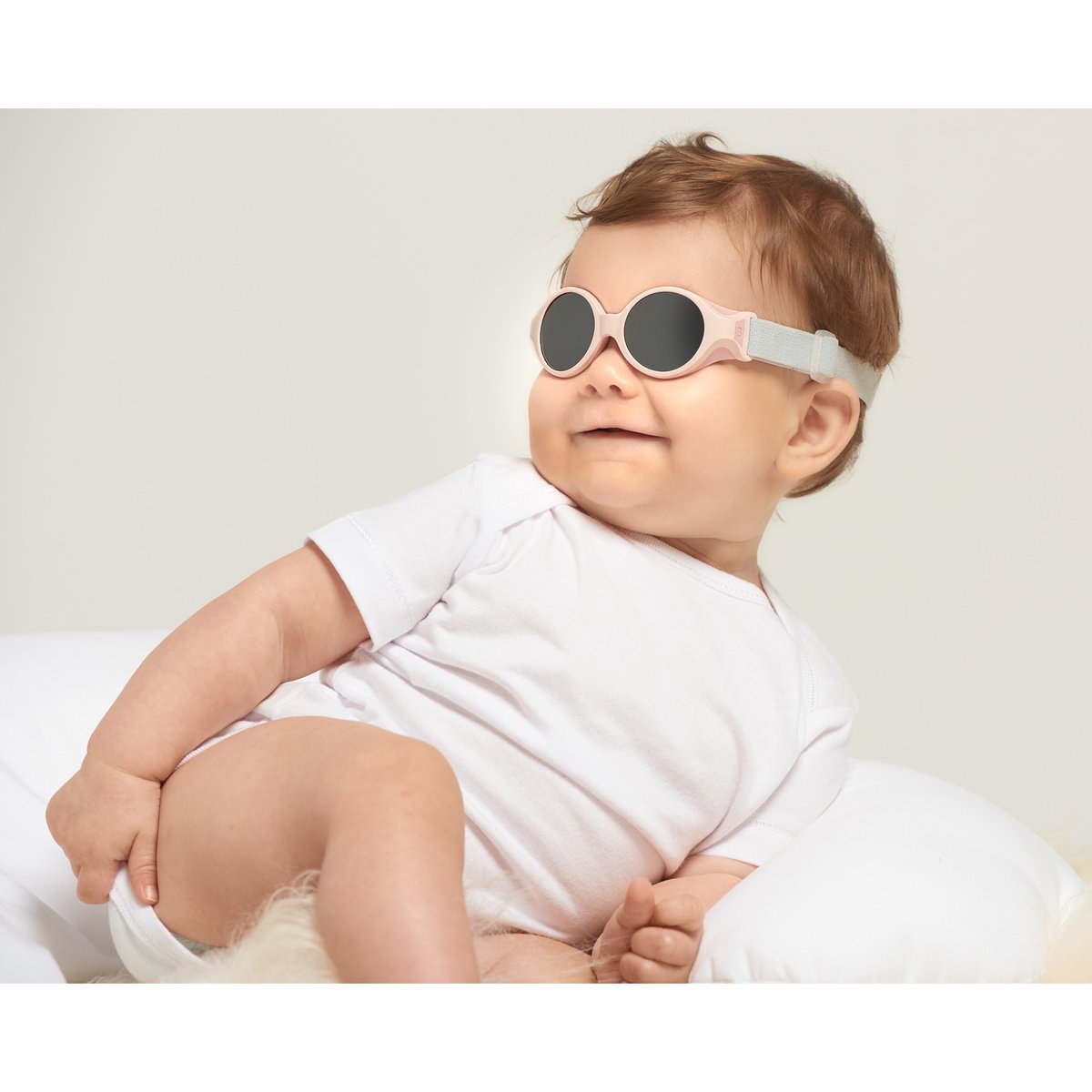 Lunettes de soleil bandeau ajustable 0-9 mois rose dragée, BEABA
