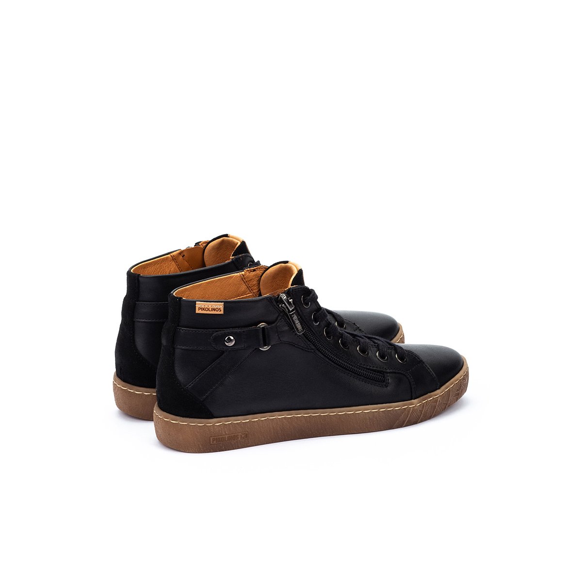 Baskets montantes en cuir, LANZAROTE black, PIKOLINOS