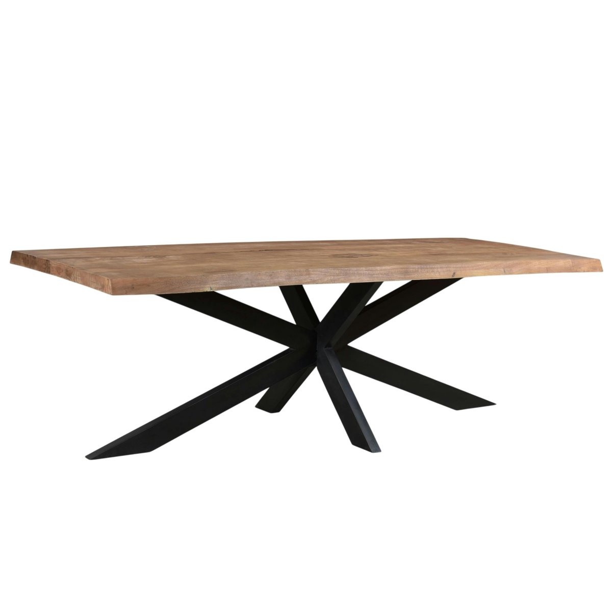Table à manger bois pied central bords naturels 200 cm KARGO bois naturel, PIER IMPORT