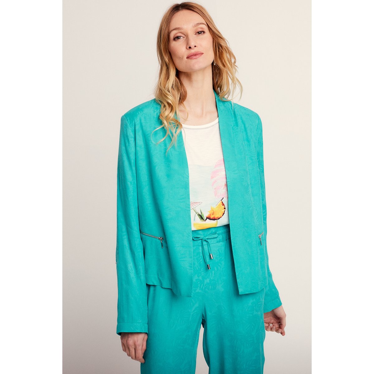 Veste droite fluide vert, BREAL