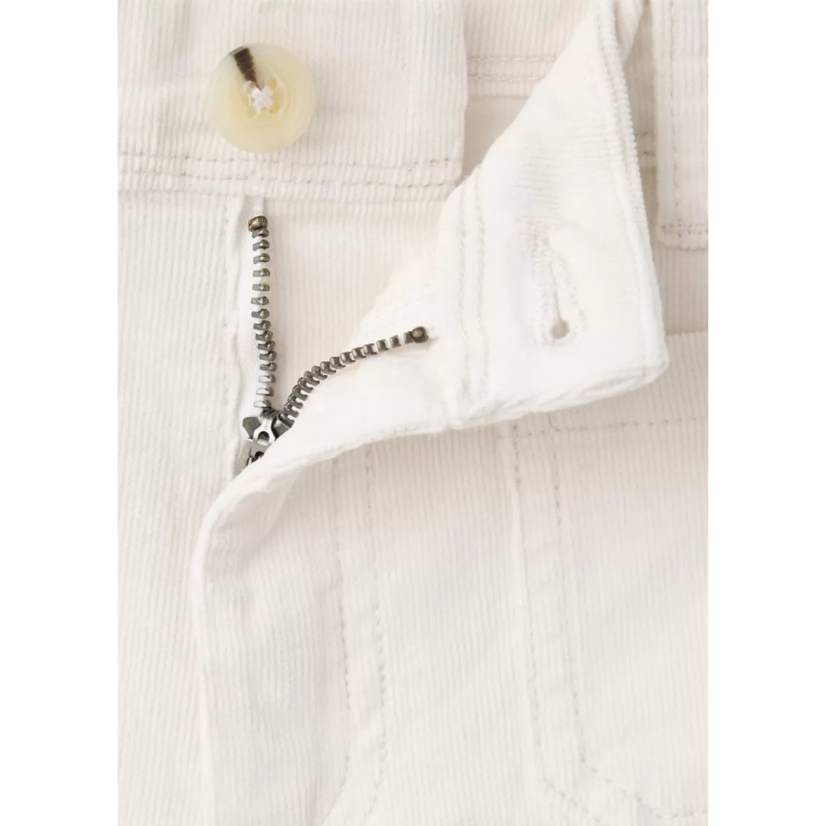Pantalon flare velours côtelé blanc, MANGO KIDS