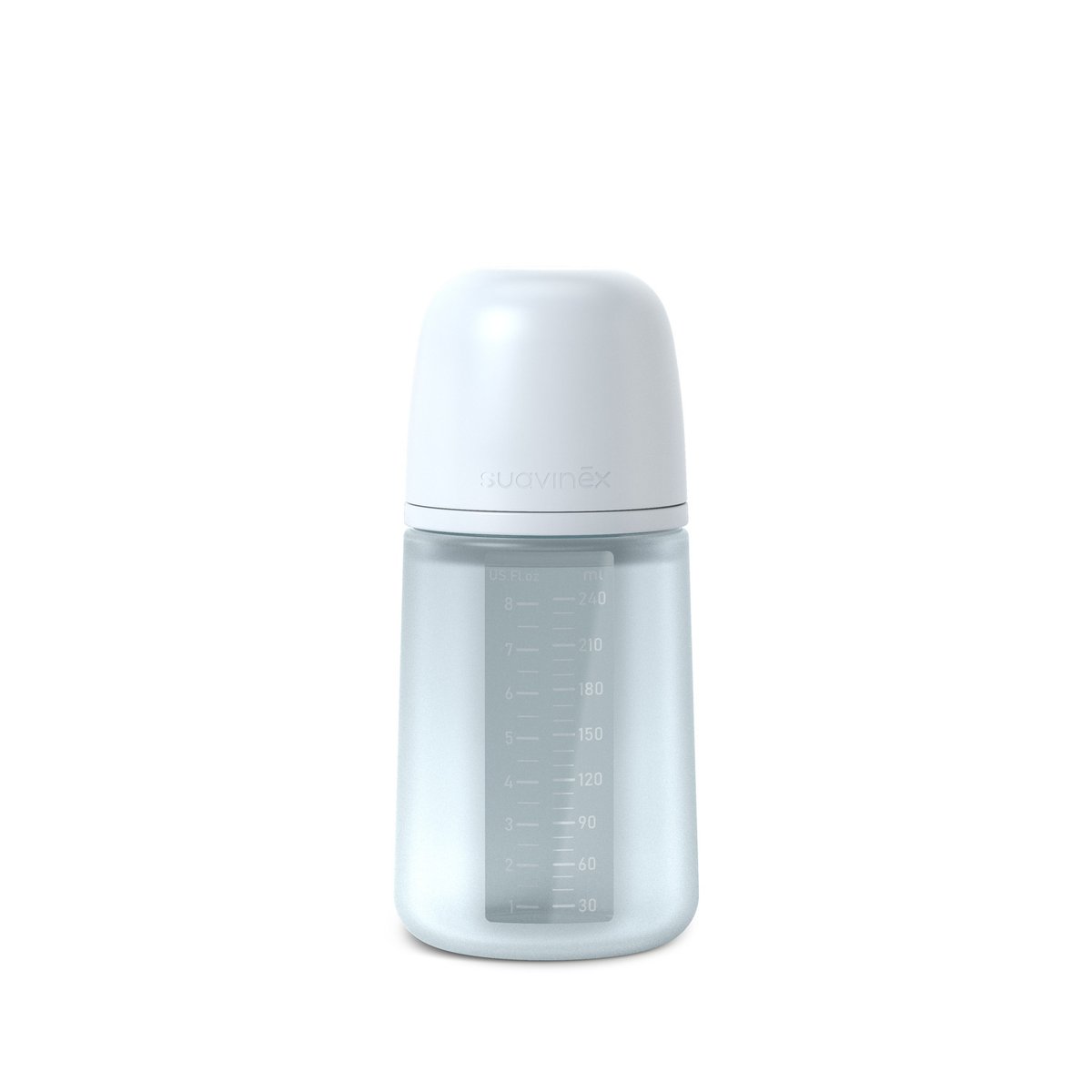 Biberon en silicone avec tétine SX Pro 240 ml débit M bleu, SUAVINEX
