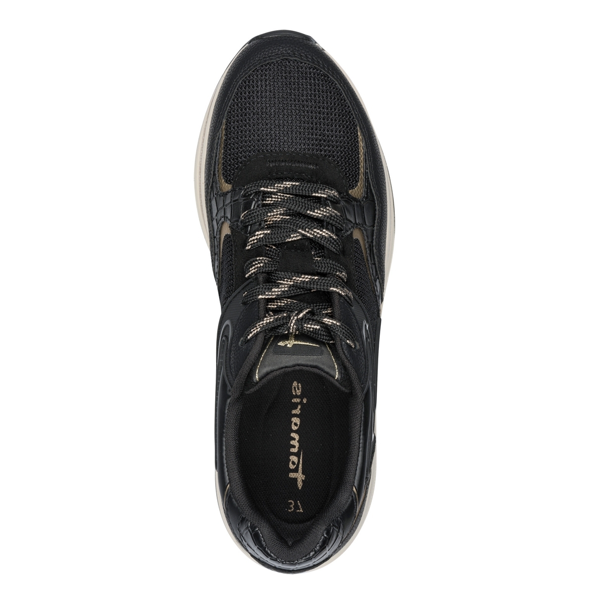 Basket à talon noir combiné, TAMARIS