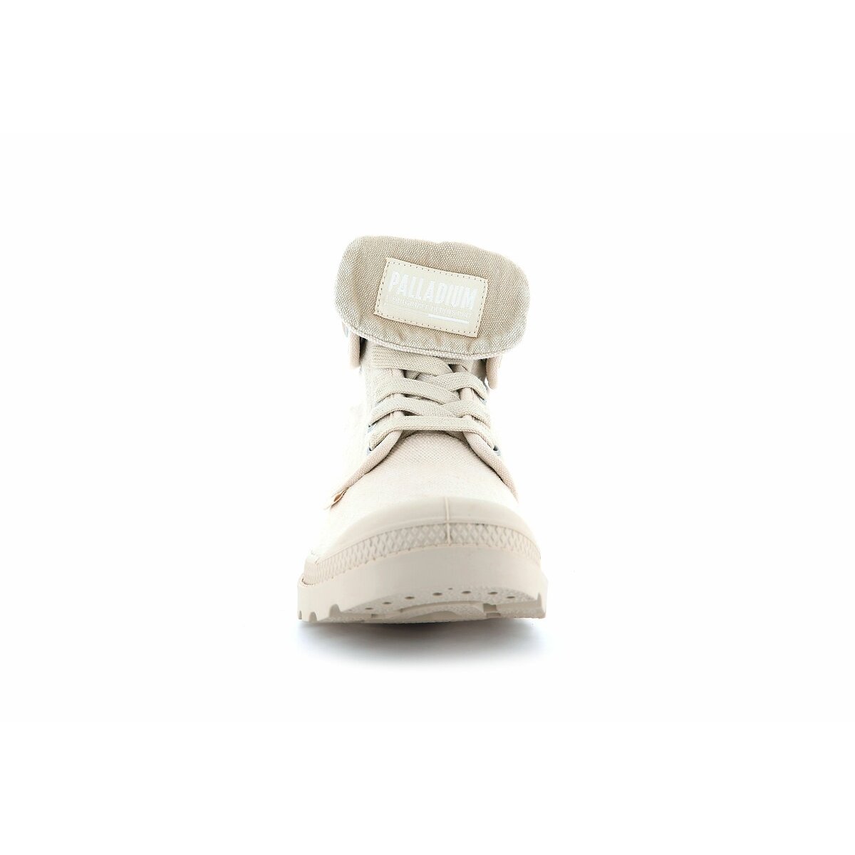 Sneakers alte con risvolto Baggy beige, PALLADIUM