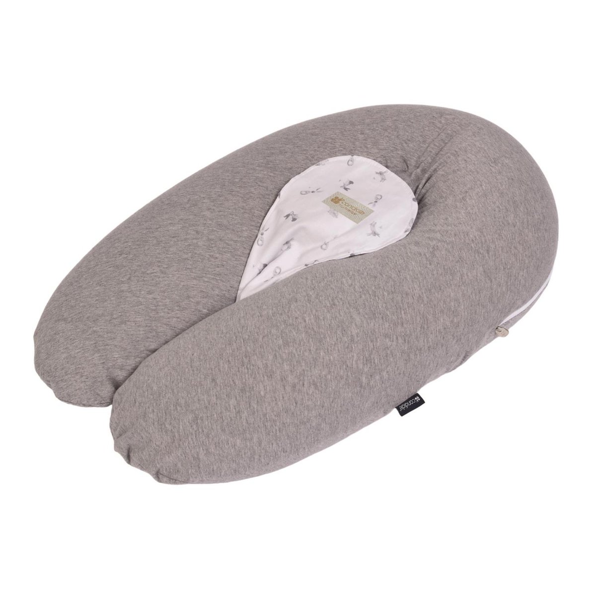 Coussin d'allaitement Multirelax+ Jersey gris chiné, CANDIDE