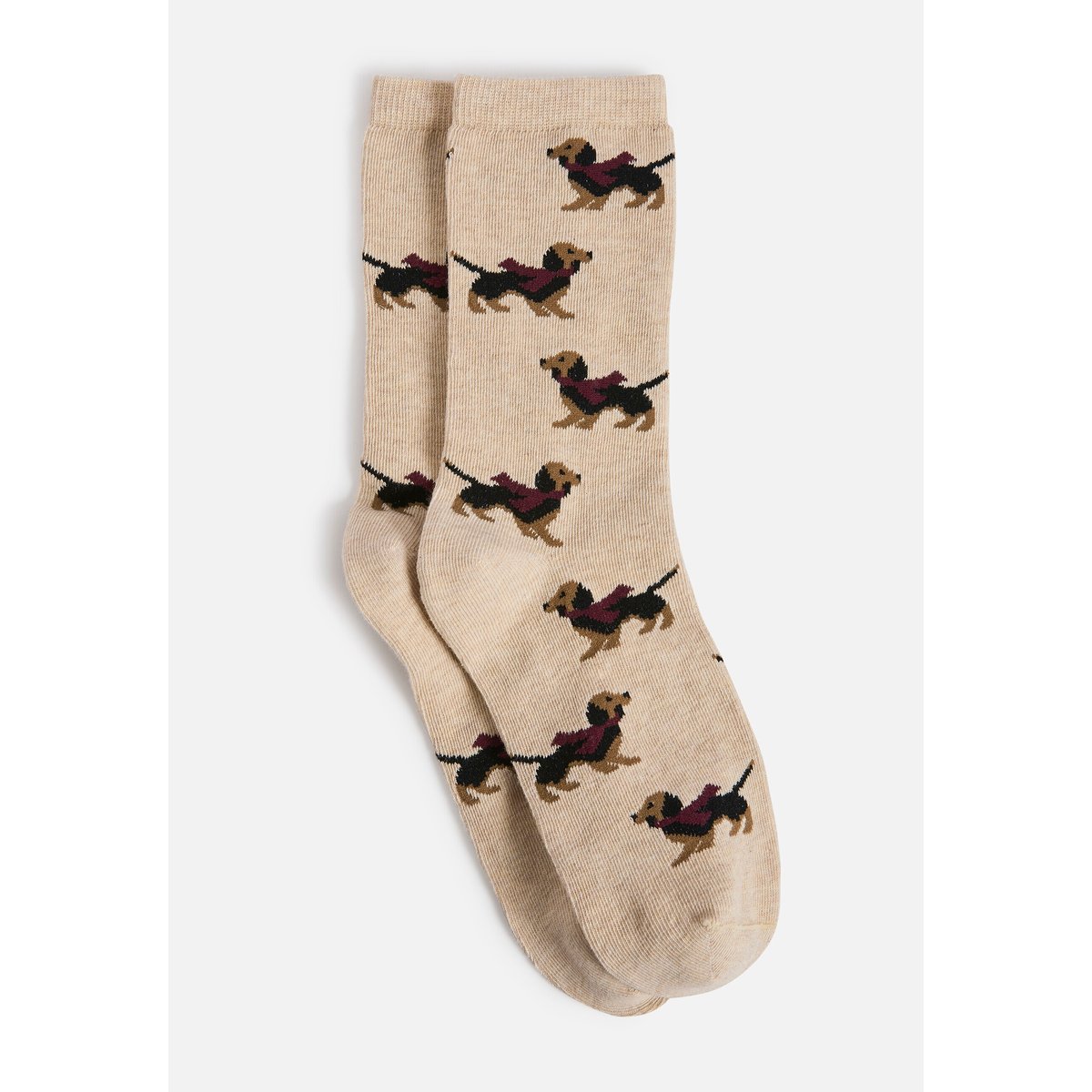 Paires de chaussettes fantaisie - Lot de 2 marron lot beige, DAMART