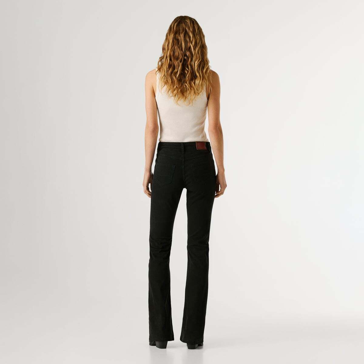 Pantalon Coupe Évasée 5 Poches noir, PEPE JEANS