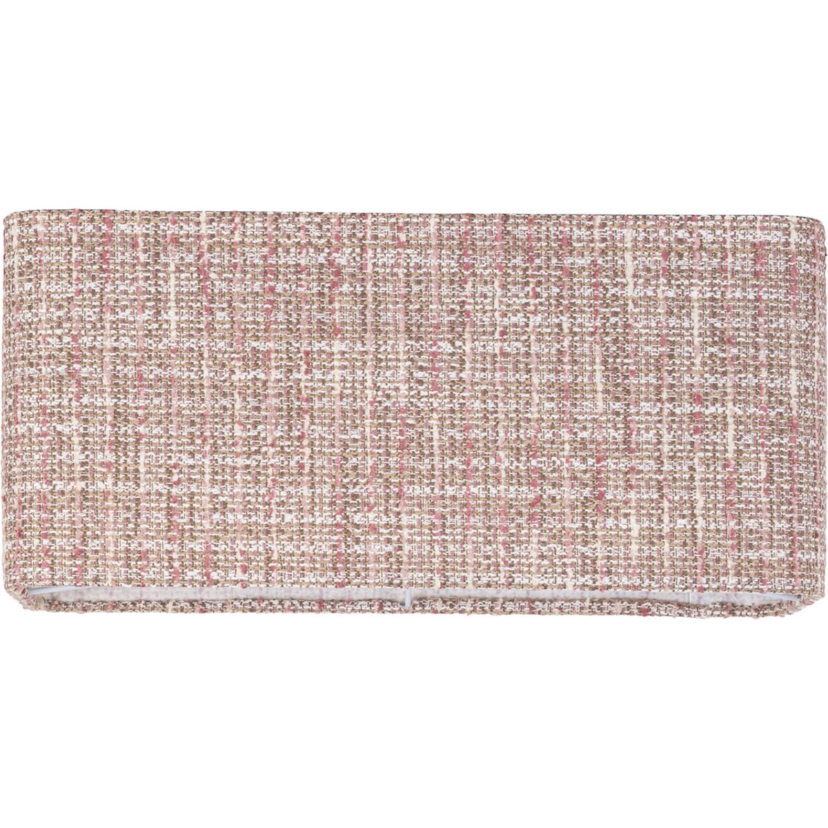 Abat-jour rectangulaire en tissu rose tissé effet chiné élégant, RECOLLECTION