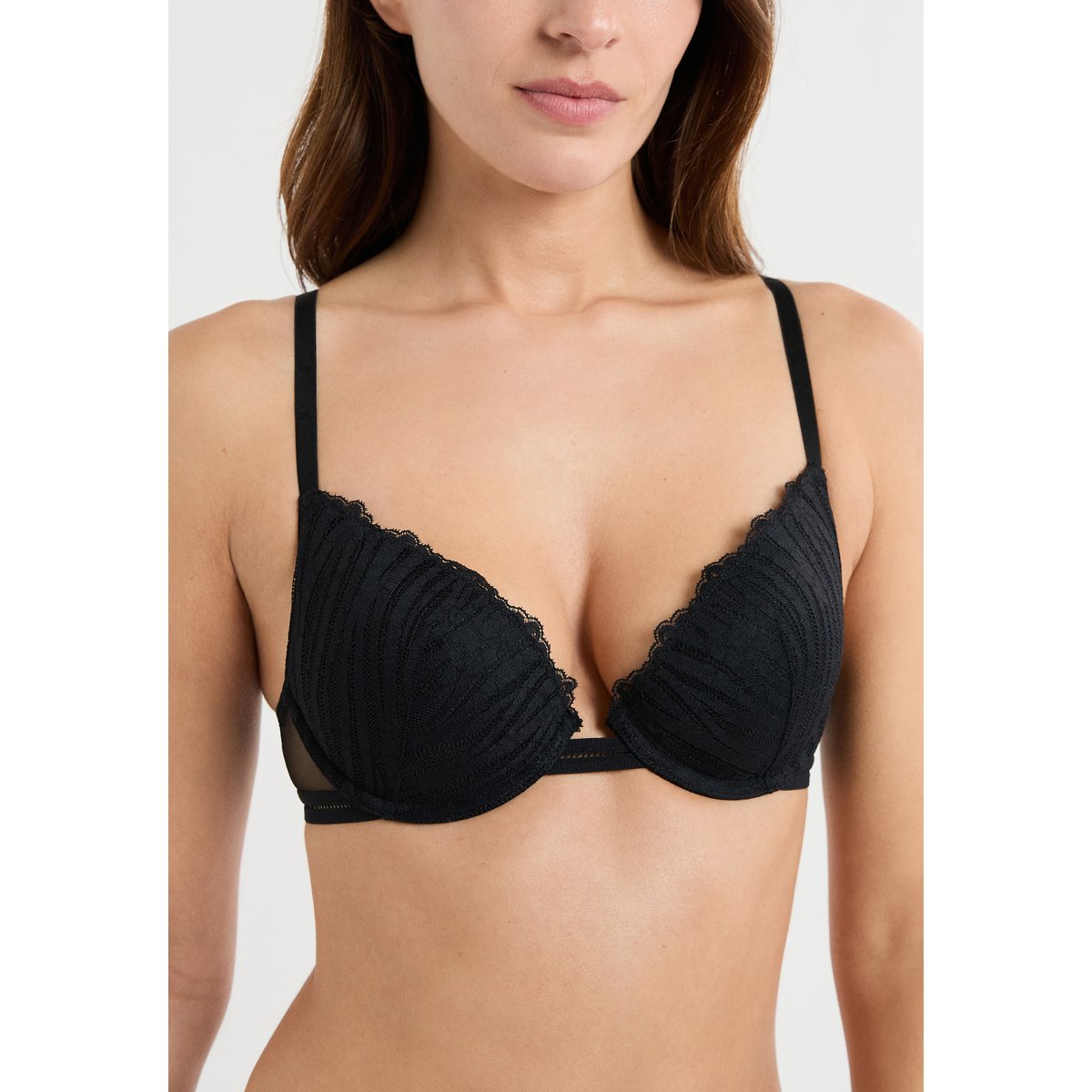 Soutien-gorge N.2 - Le push-up plongeant ONYX noir, ETAM