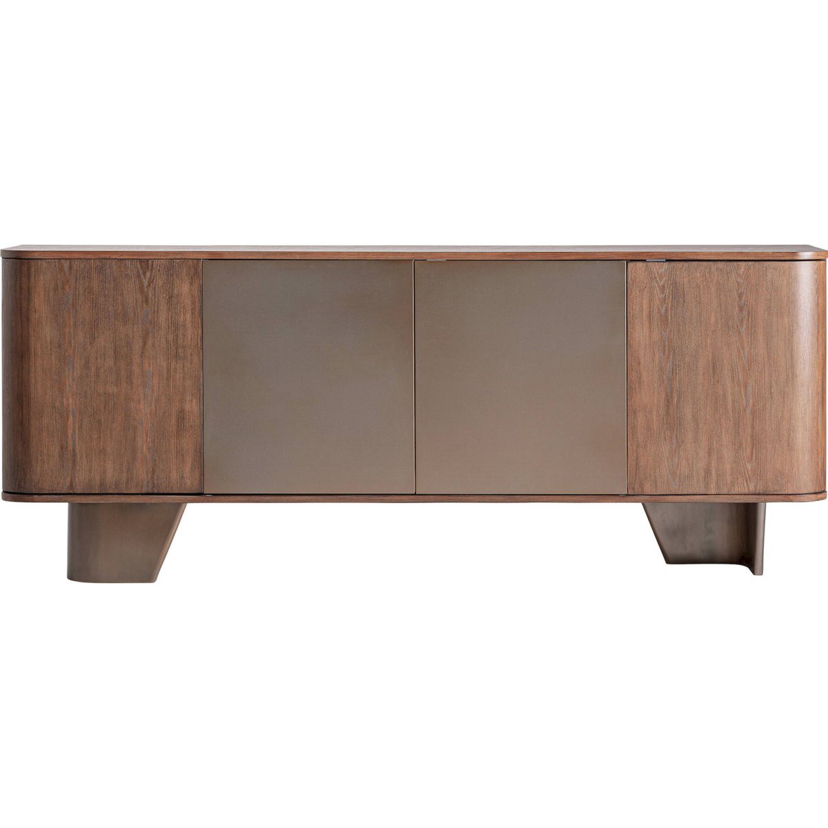 Buffet en bois collection S.BOURNEL brun et bronze, RECOLLECTION