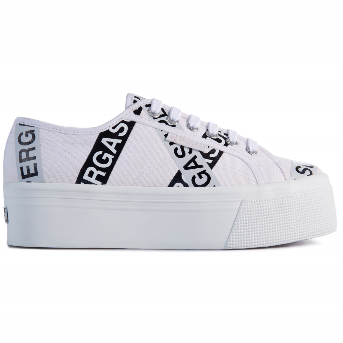Baskets Compensées En Toile 2790, Jellygum Sole blanc, SUPERGA