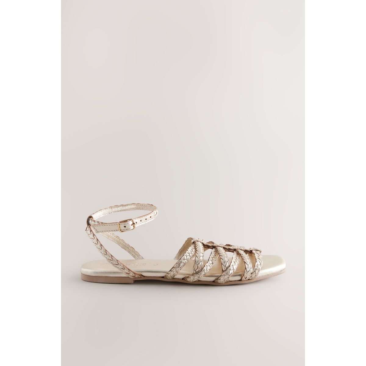 Sandales souples à brides cuir doré, NEXT